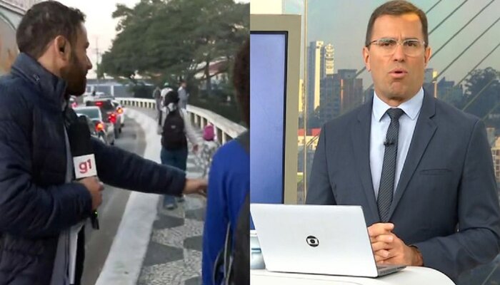 Repórter da Globo fica constrangido ao ser ignorado por pessoas nas ruas: 'Posso conversar rapidamente?'